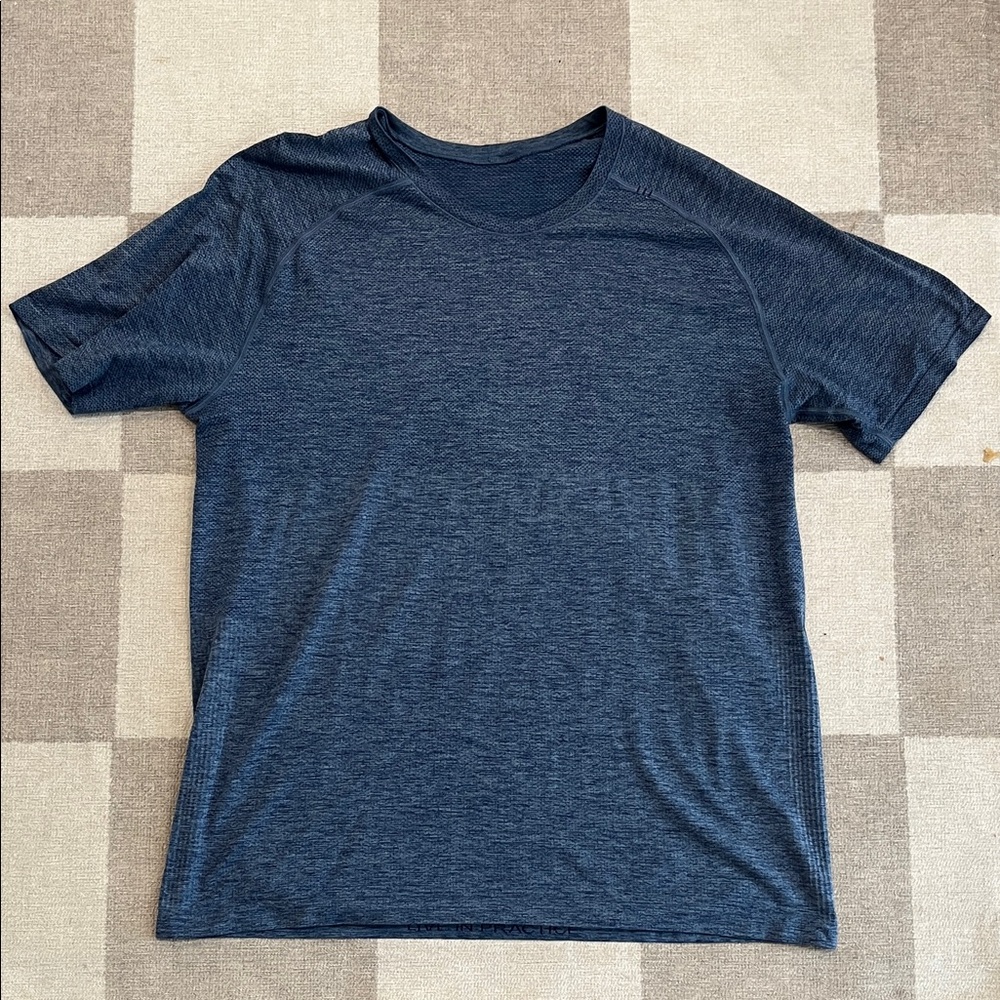 lululemon athletica Blue Metal Vent Tee